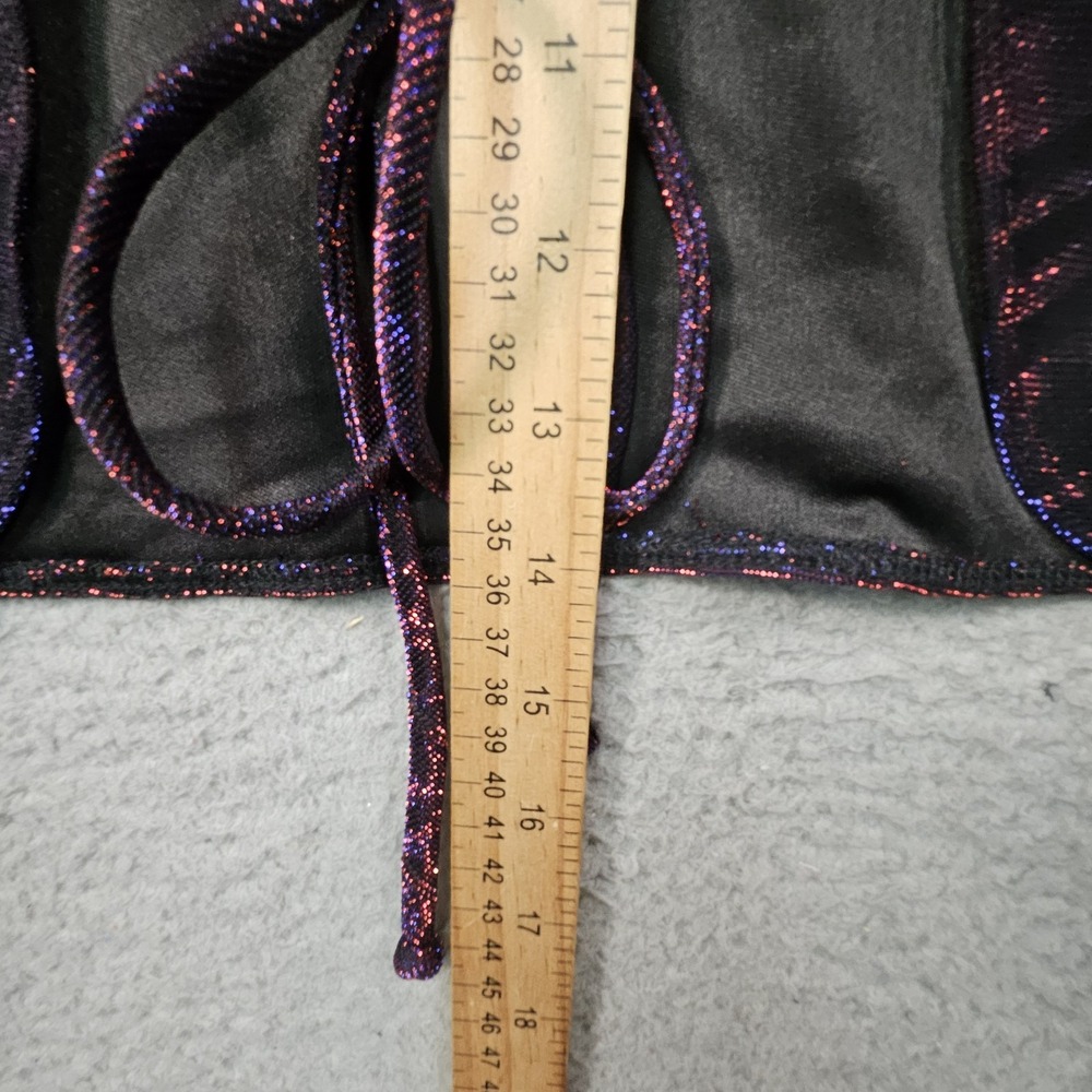 Vtg Vanity Cami Top Womens L Metallic Stripe Indie Sleaze Cyber Goth Y2K Disco - Picture 11 of 14